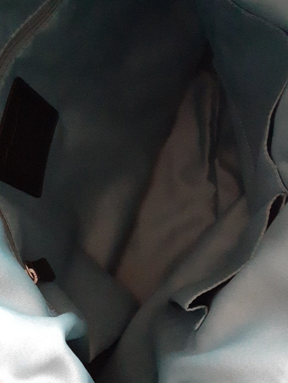 COACH Signature Poppy Glam Black Glazed Distressed Leather Tote Bag - Picture 7 of 11